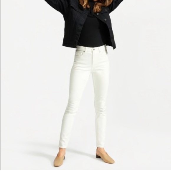 Everlane Denim - EVERLANE Mid-Rise Skinny Ankle Jeans Women 26 White Denim
